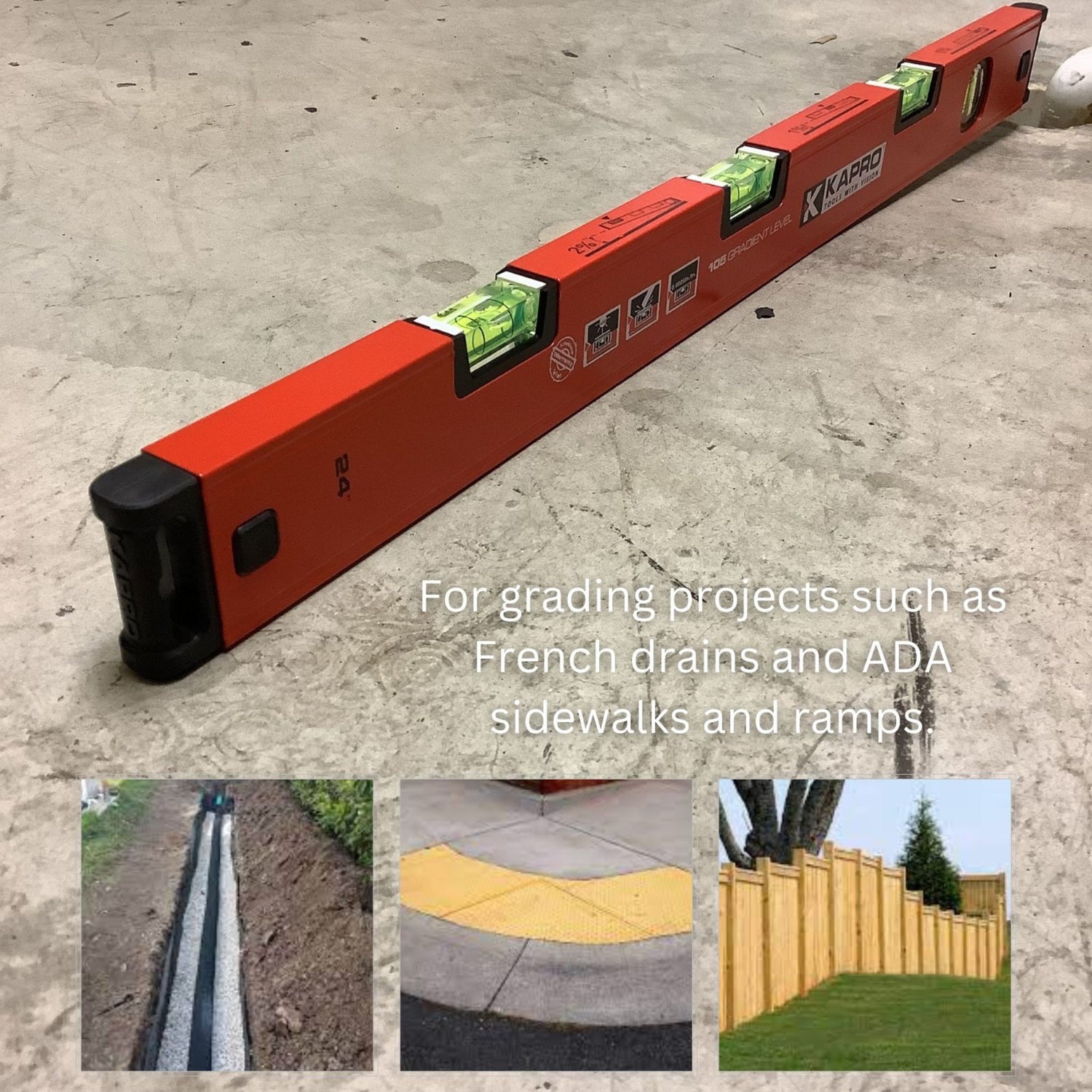 Kapro 105 Topgrade™ Gradient Box Level w/Slope Measurements