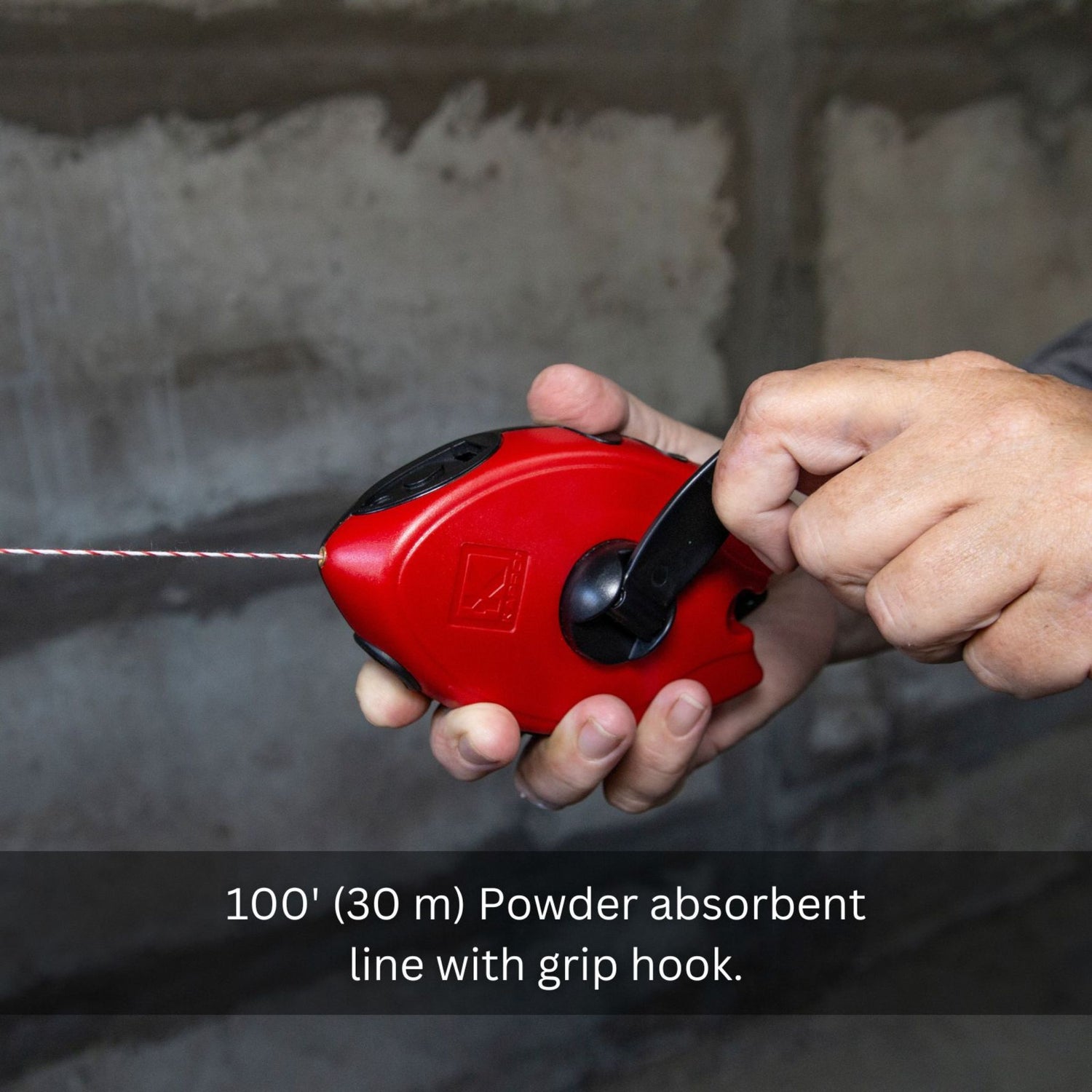 Kapro 211 - Plumb Bob Chalk Line + 4 oz Blue Chalk Refill Bottle