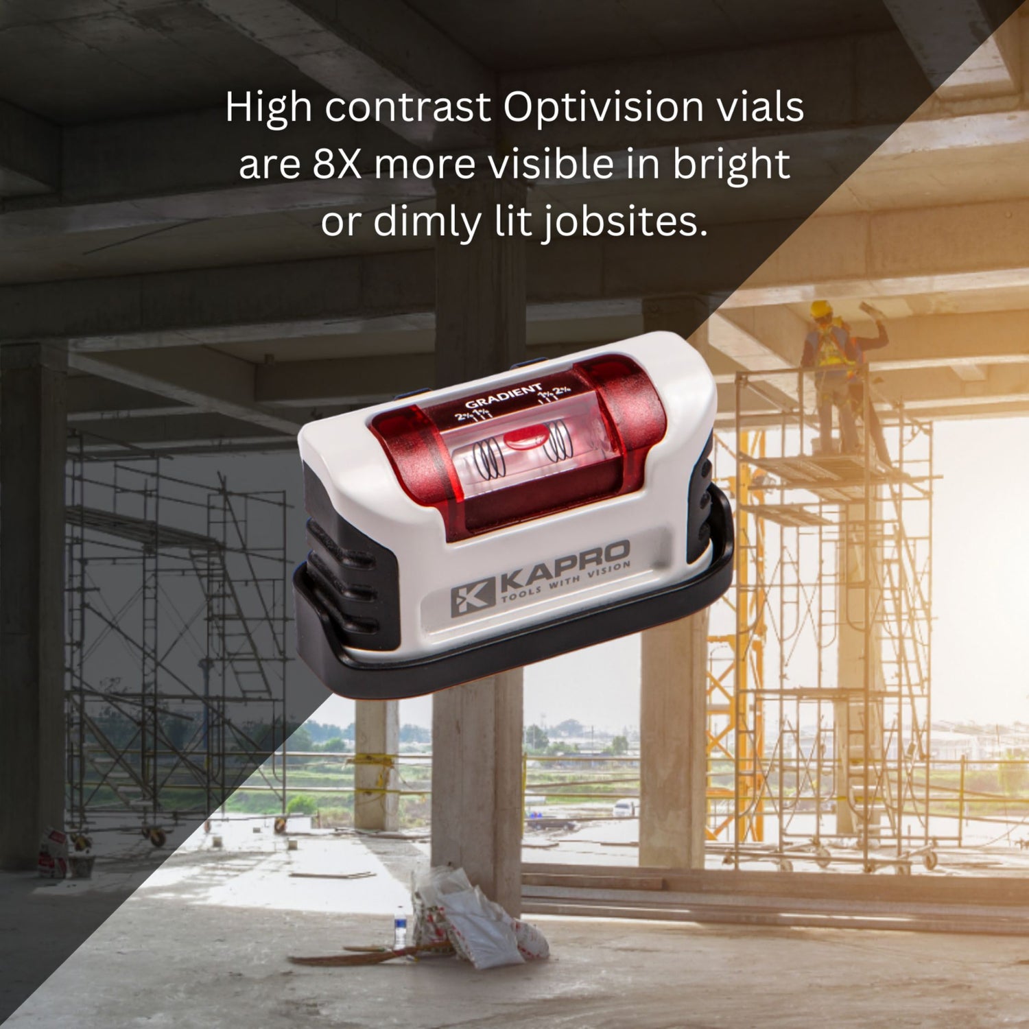 Kapro 946M Smarty Magnetic Cast Pocket Level Optivision™