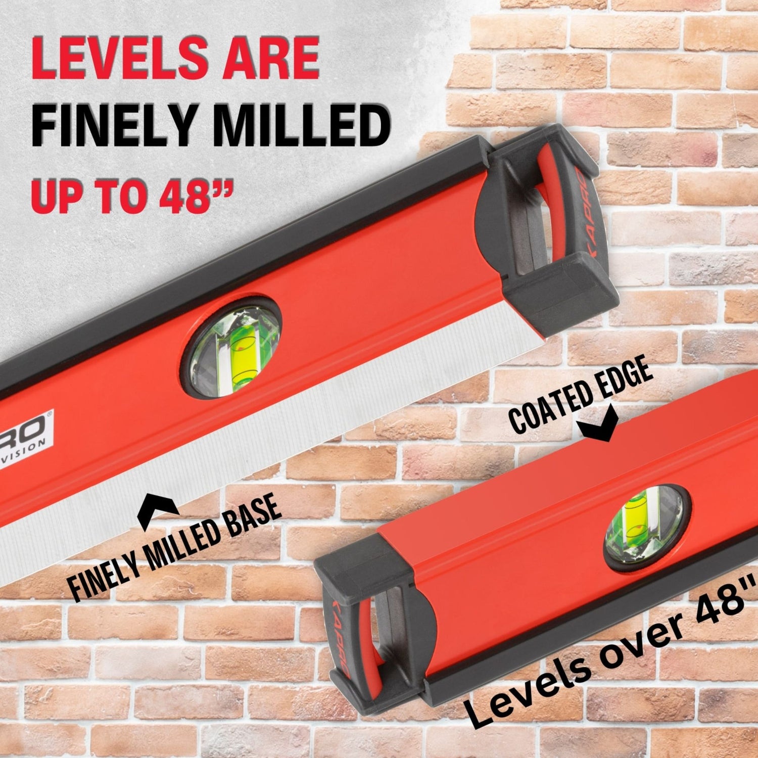 Kapro Level Set Apollo Non-Magnetic 3 Box & 1 Torpedo Level Set w/ Bag