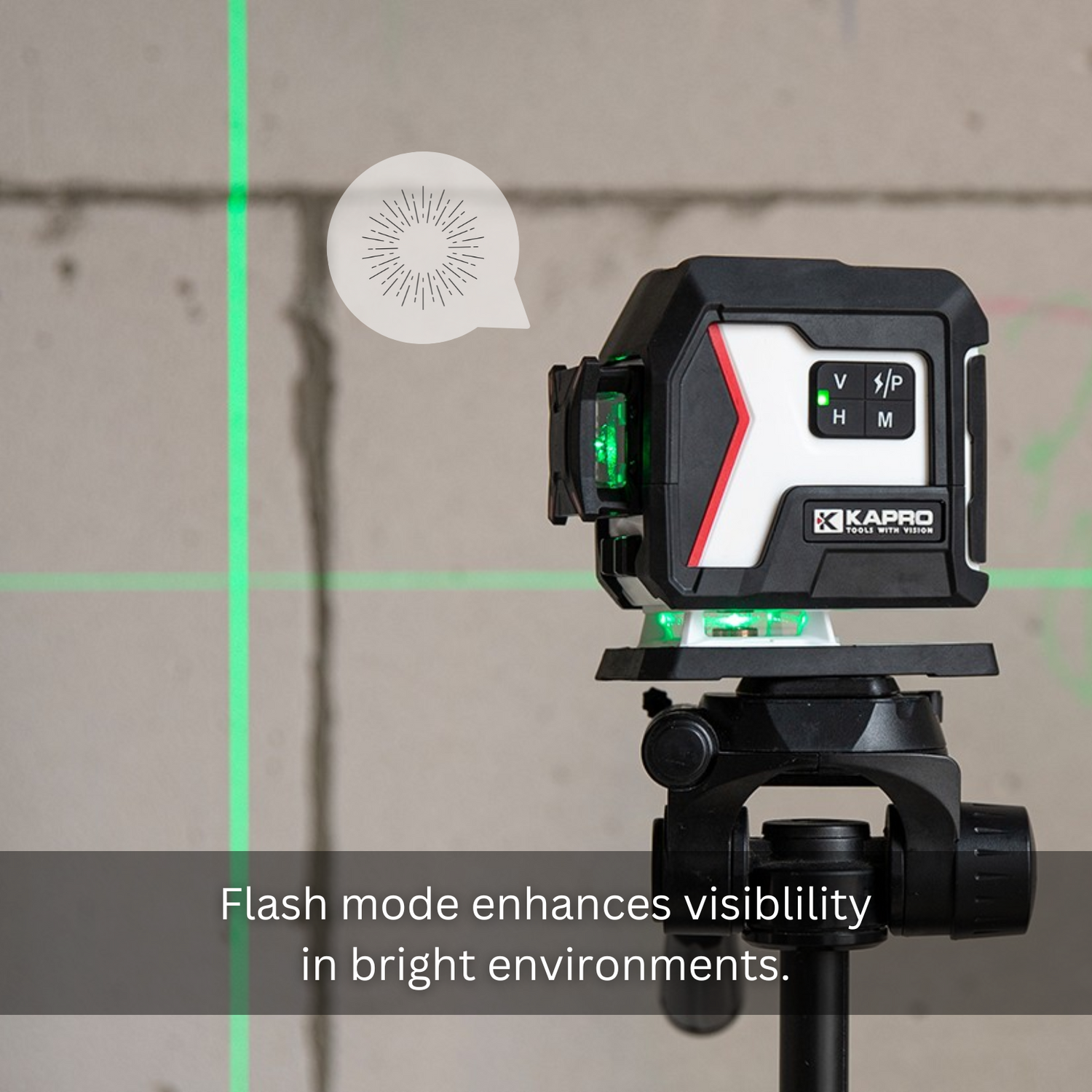 Kapro Nucleo Mini 3D Green Laser - Three 360° Laser Lines