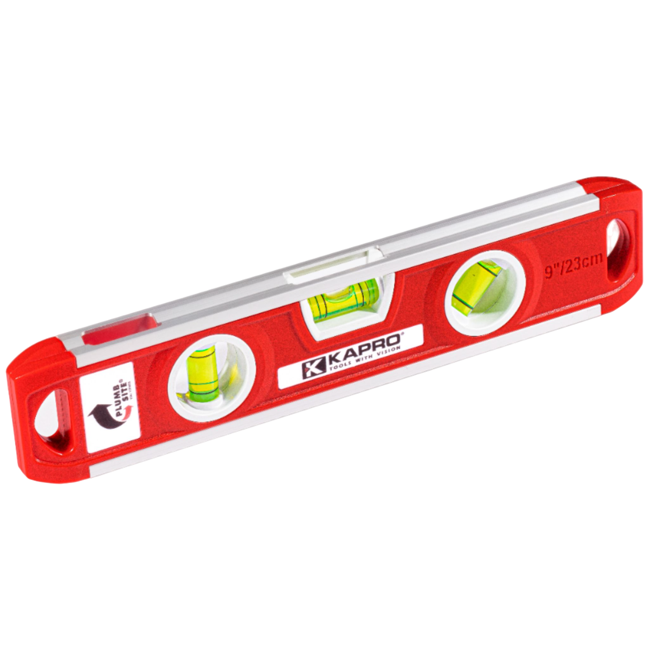 Kapro 231V Magnetic Aluminum Torpedo Level with Plumb-Site - 9”