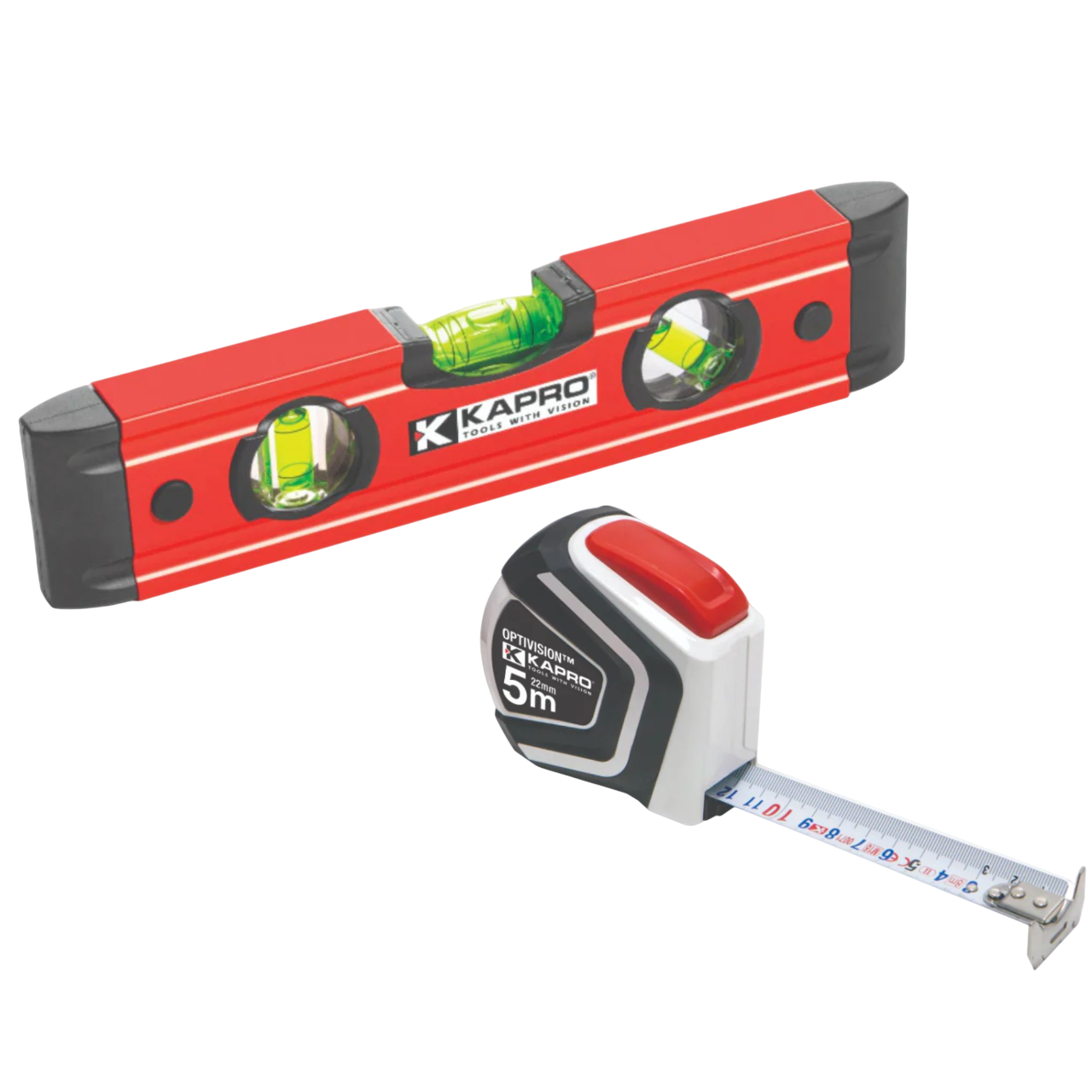 Kapro 779T Leios Torpedo + 510 5m Tape Measure Set