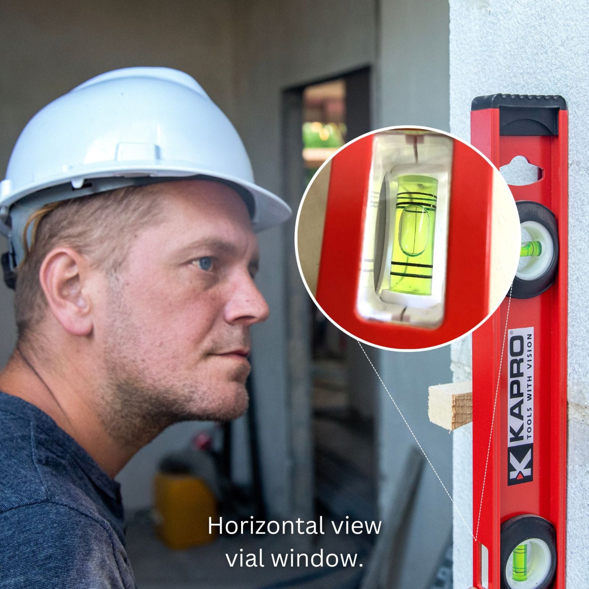 Kapro 175 MaxPro™ Heavy Duty I-Beam + 45° Vial + Plumb-Site View