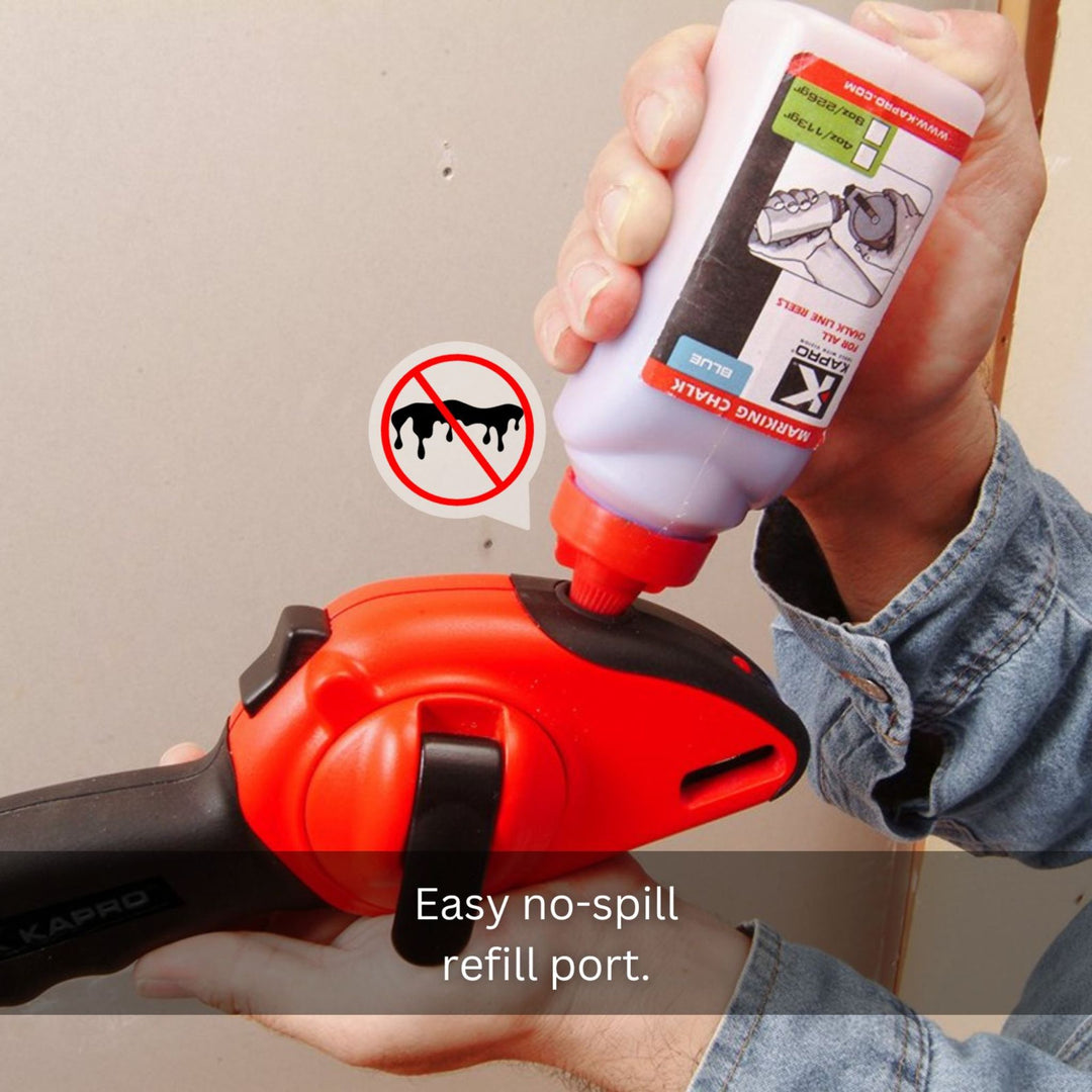 Retractable Line Level Kapro 214 Sure Grip Chalk Line w/Retractable Line Level – shop-kapro