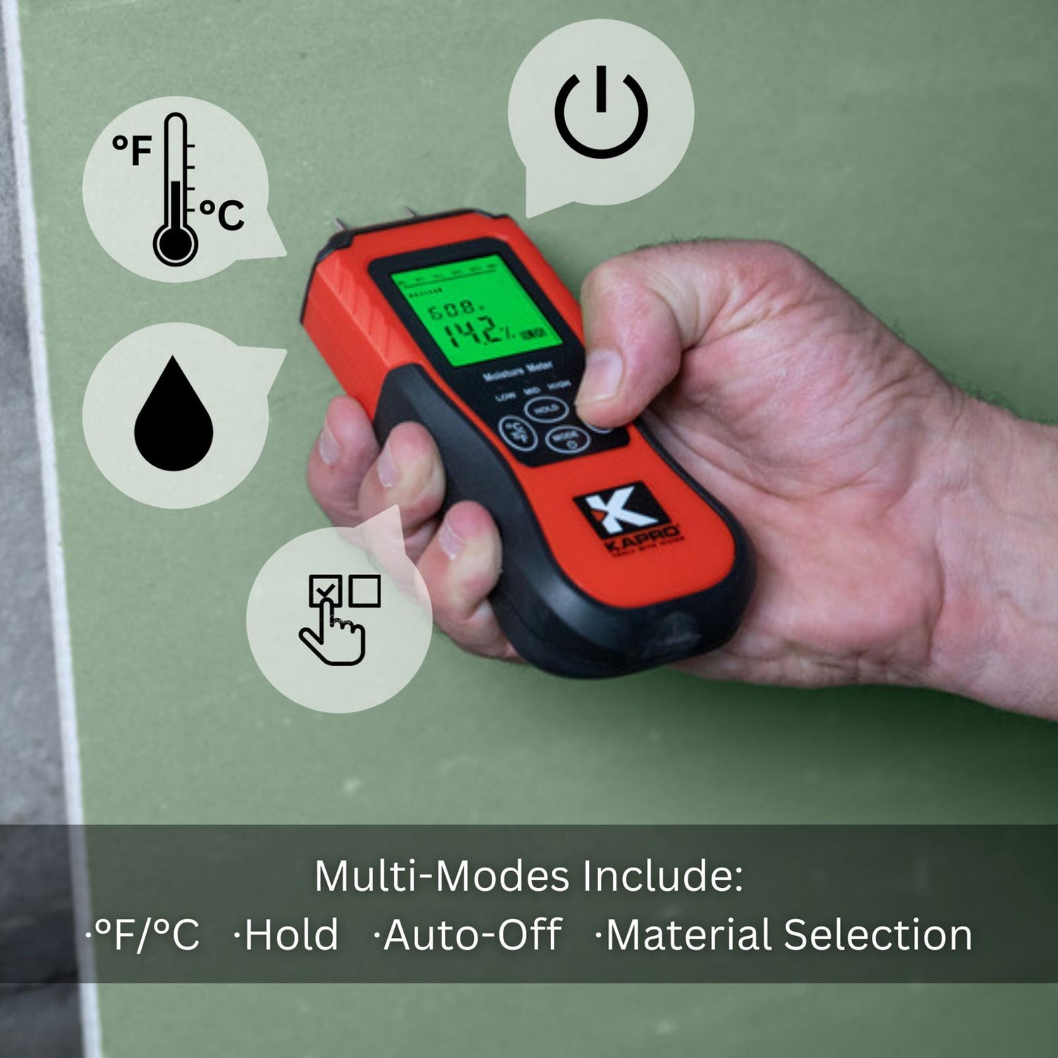 Kapro 379 Moisture Meter with Temperature Detection