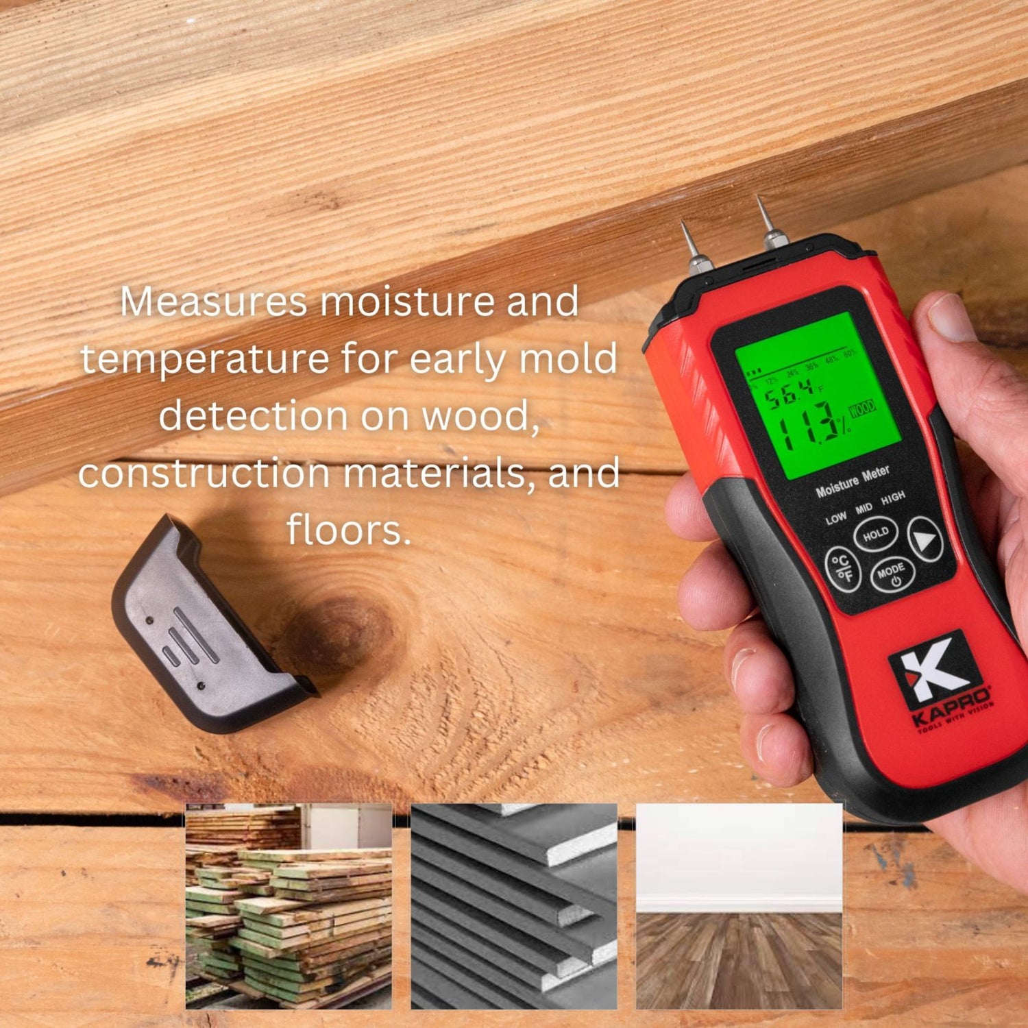 Kapro 379 Moisture Meter with Temperature Detection