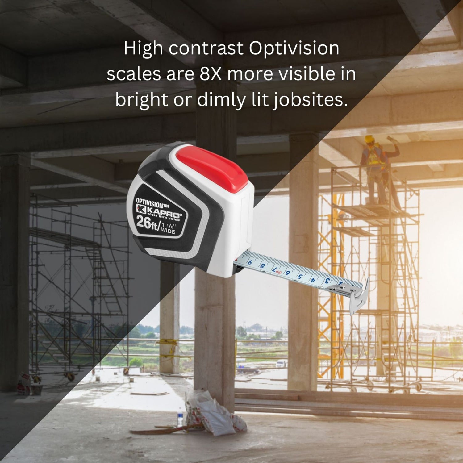 Kapro 510 Optivision™ Imperial/Metric Magnetic Tape Measure