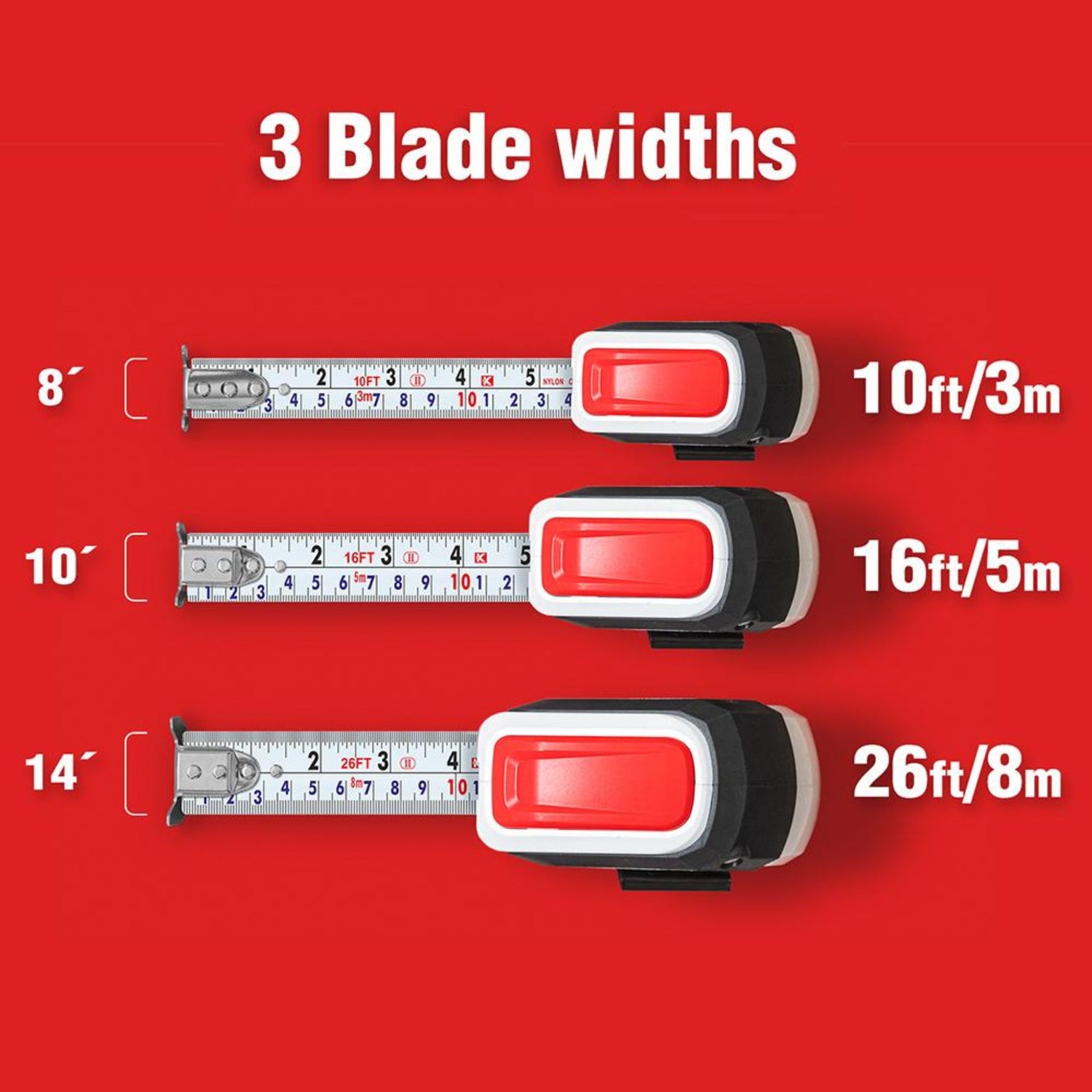 Kapro 510 Optivision™ Imperial/Metric Magnetic Tape Measure