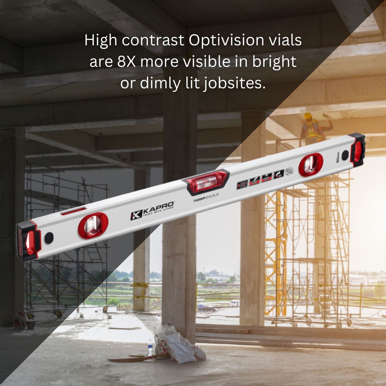 Kapro 705 Eagle™ Box Level + OPTIVISION™ & Plumb Site®