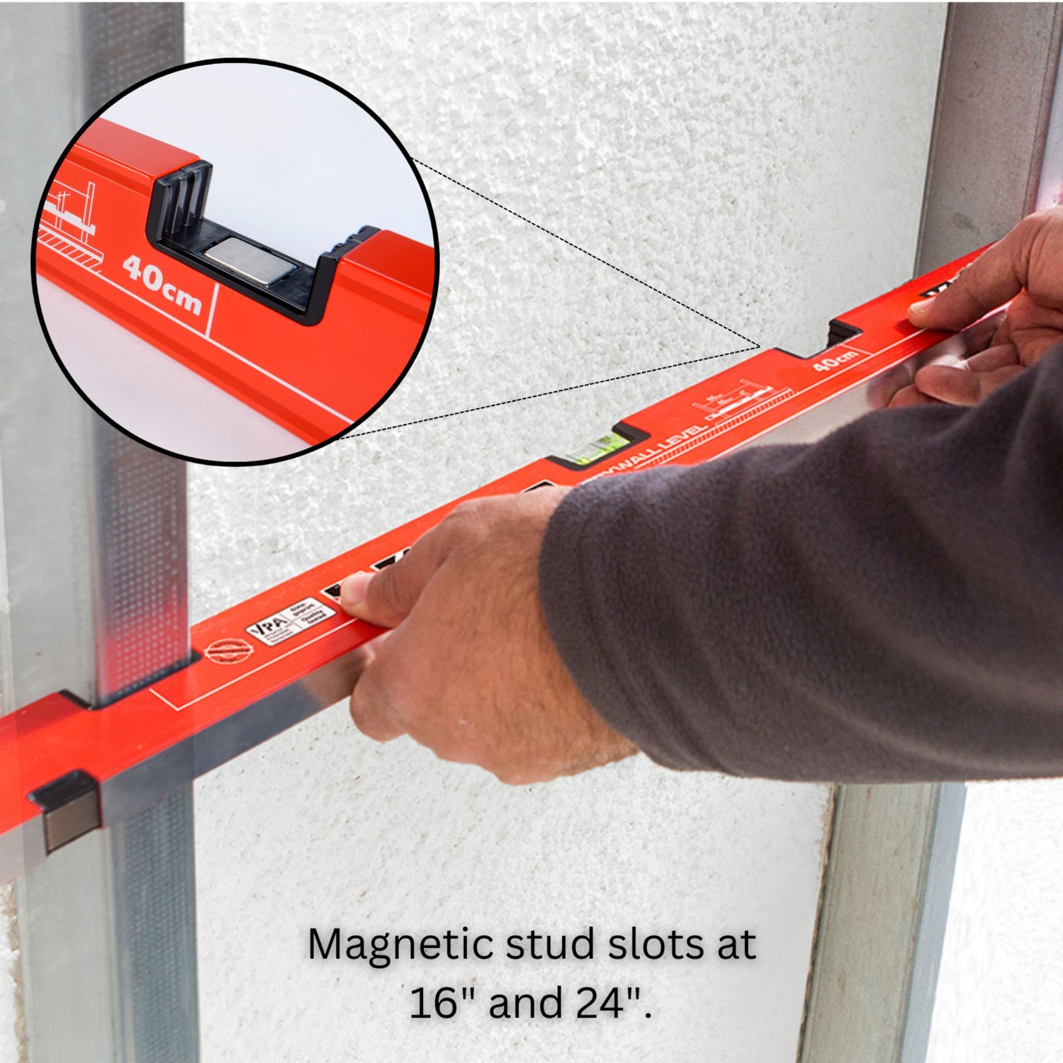 Kapro Drywall Set - Stud Level, Adjustable T-Square, and Tape Measure