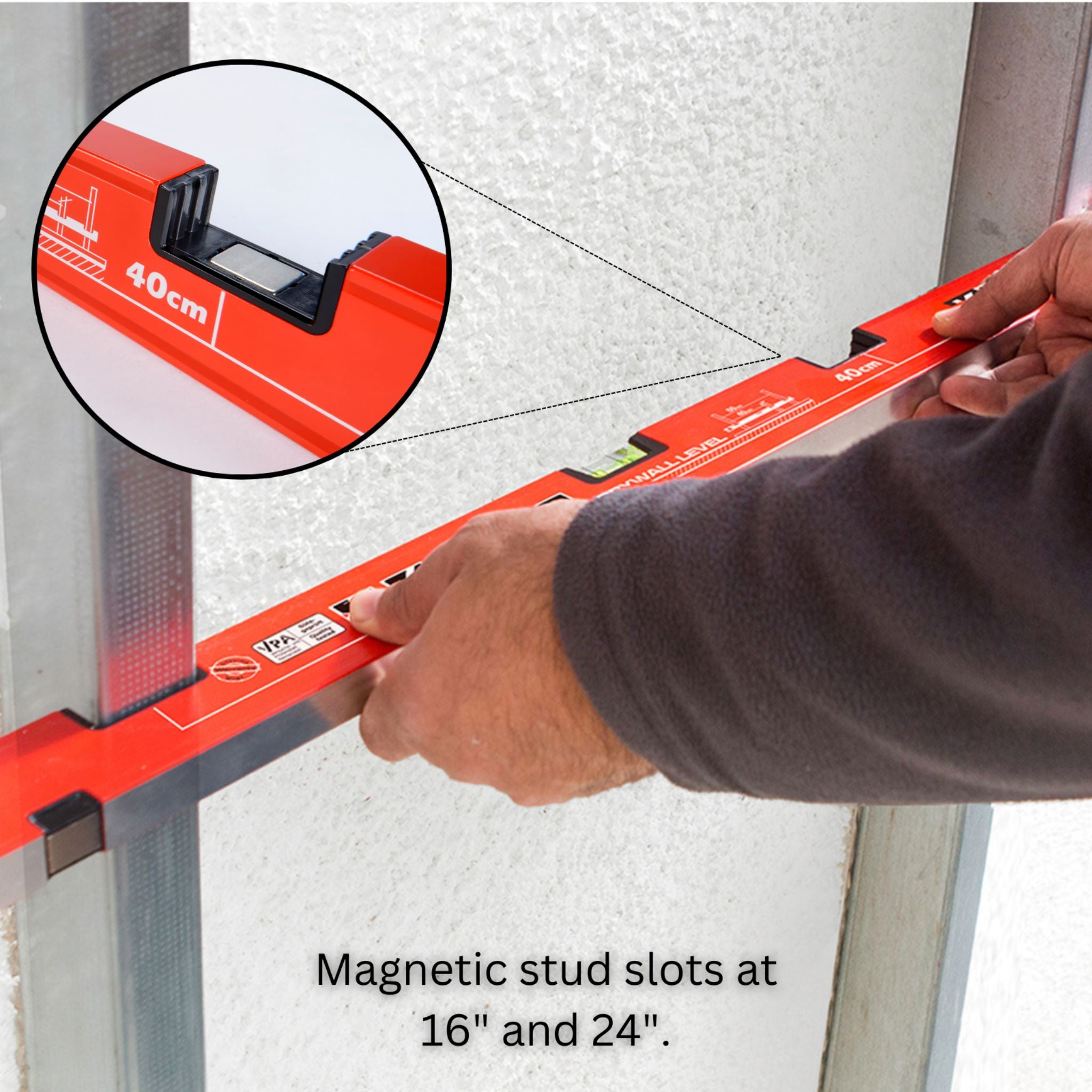 Kapro 773 Magnetic Drywall Level With Pre-Set Stud Slots – shop-kapro