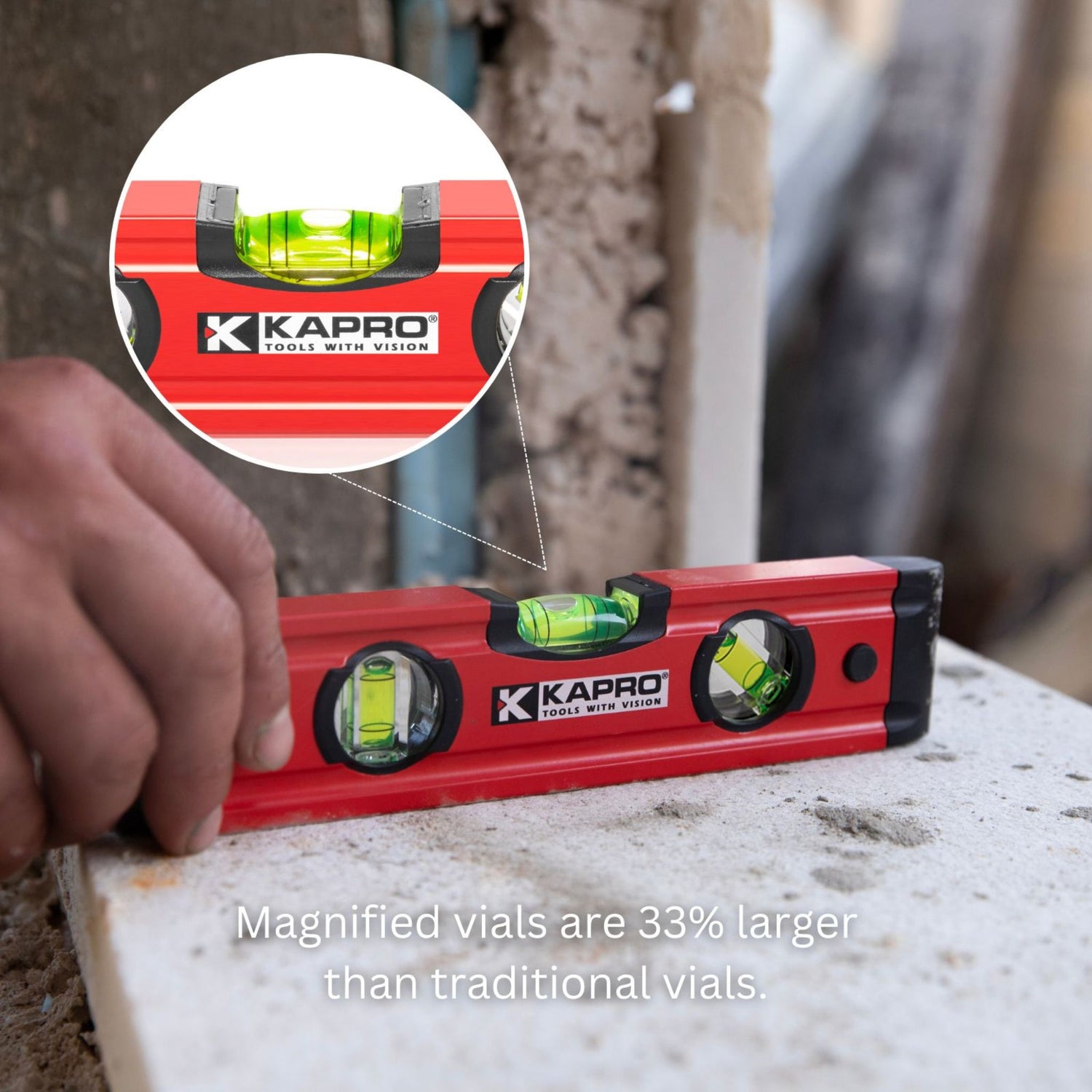 Kapro 779T Leios Magnetic Aluminum Torpedo Level 9