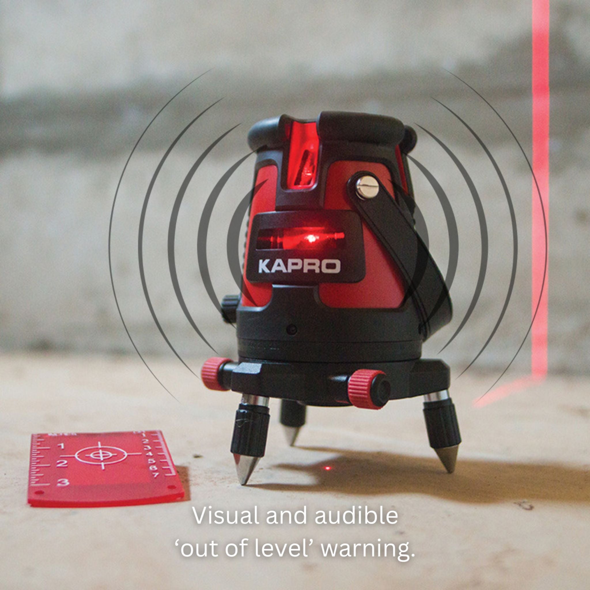 Kapro 875 RED PROLASER® Five Line + One Plumb Dot Laser + Tripod