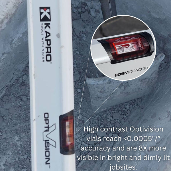Kapro 905 CONDOR™ Professional Box Level with OPTIVISION® Red