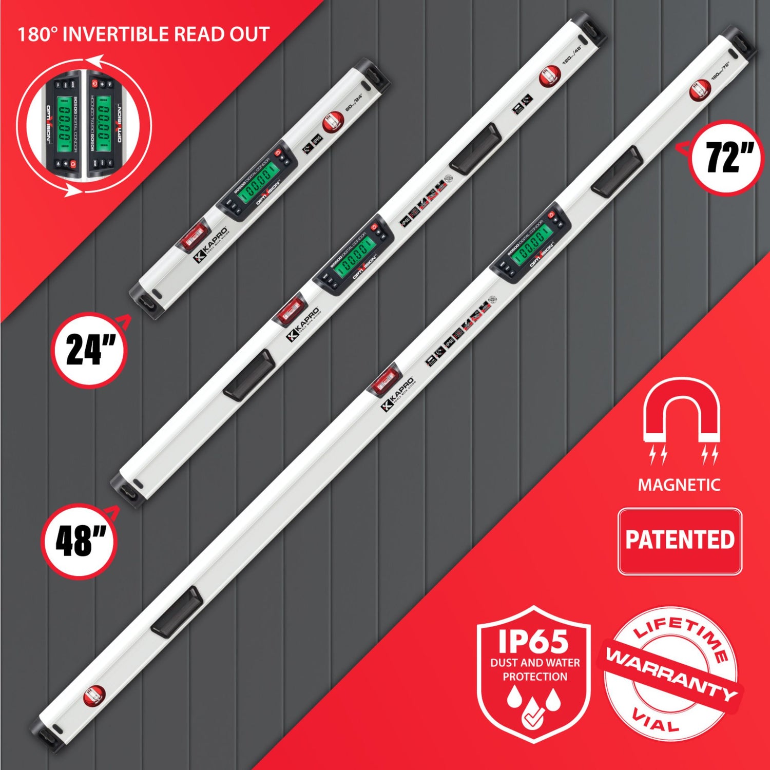 Kapro 905 Digital Condor™ Magnetic Digital Level IP65 w/OPTIVISION™