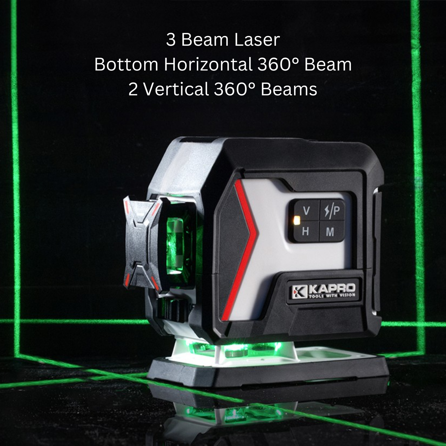 Kapro Nucleo Mini 3D Green Laser - Three 360° Laser Lines