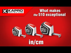 Kapro 510 Optivision Imperial Magnetic Tape Measure  official promo video showing the sizes, and features of this tape measure family.