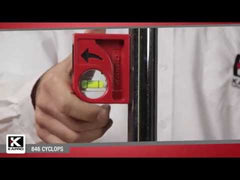 Kapro 846 Cyclops Magnetic Cast Pocket Level With Plumb Site official Kapro 846 promo video promoting its features and benefits such as palm sized pocket level, magnetic V-Groove base for pipe and conduit work, solid acrylic hand calibrated vials with an accuracy of <0.0005"/", VPA Germany certified vials, life accuracy warranty.