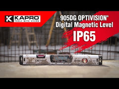 Kapro 905 Digital Condor Magnetic Level IP65 With OPTIVISION official feature promo video showing all of its features an benefits such as largest digital display in its class, back lit and easy to read, memory recall, hold mode, IP65 for dust, particle, and water protection, magnetic, finely milled surface for maximum precision.